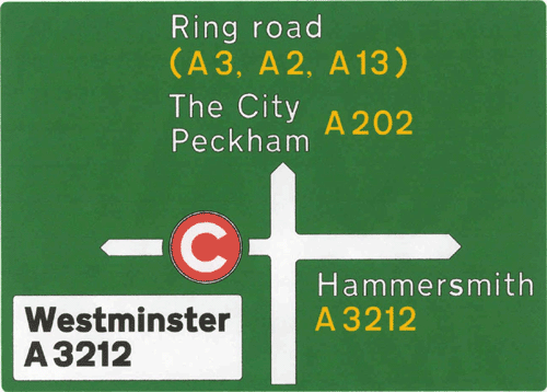 London Congestion Charge - Direction Sign - Westminster, Peckham