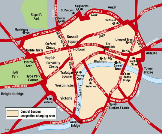 London Congestion Charge - Original Boundary